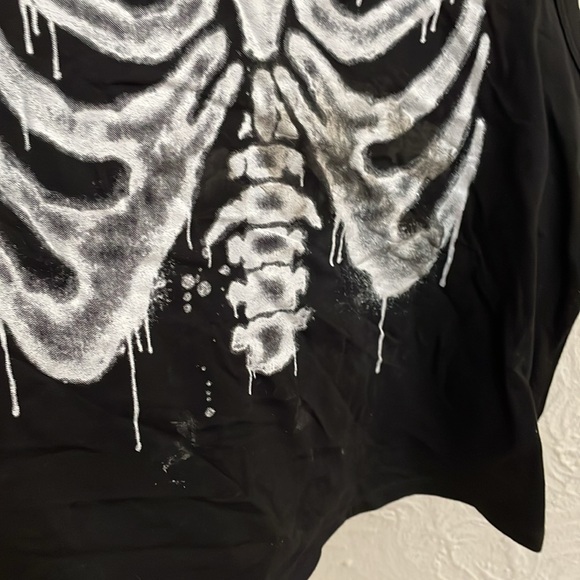 SOCIAL COLLISION Girls' Drippy Rib Cage Muscle Tank Top Size XL 13-15 In Black - Picture 5 of 8